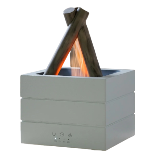 Umidificador de Chama 280ml com Aromaterapia, Controle Remoto e Luz Colorida USB