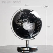 Globo Terrestre Metálico Giratório – Obra Decorativa Criativa para Educação e Decoração