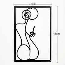 Painel Decorativo Feminino Vazado em Metal – Arte de Parede Moderna para Casa