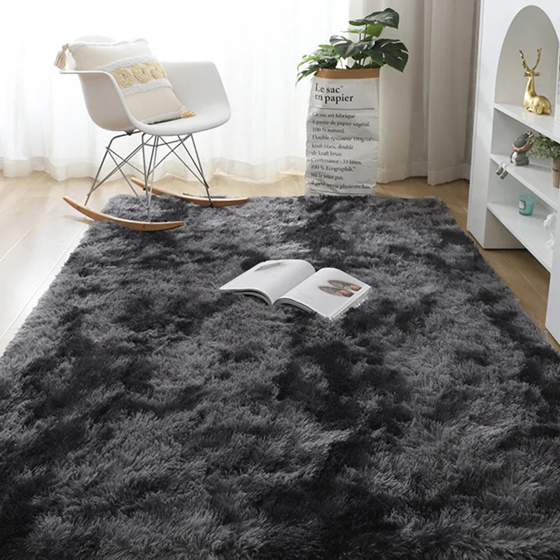 Tapete Peludo Nórdico – Macio, Antiderrapante e Moderno para Quarto e Sala de Estar