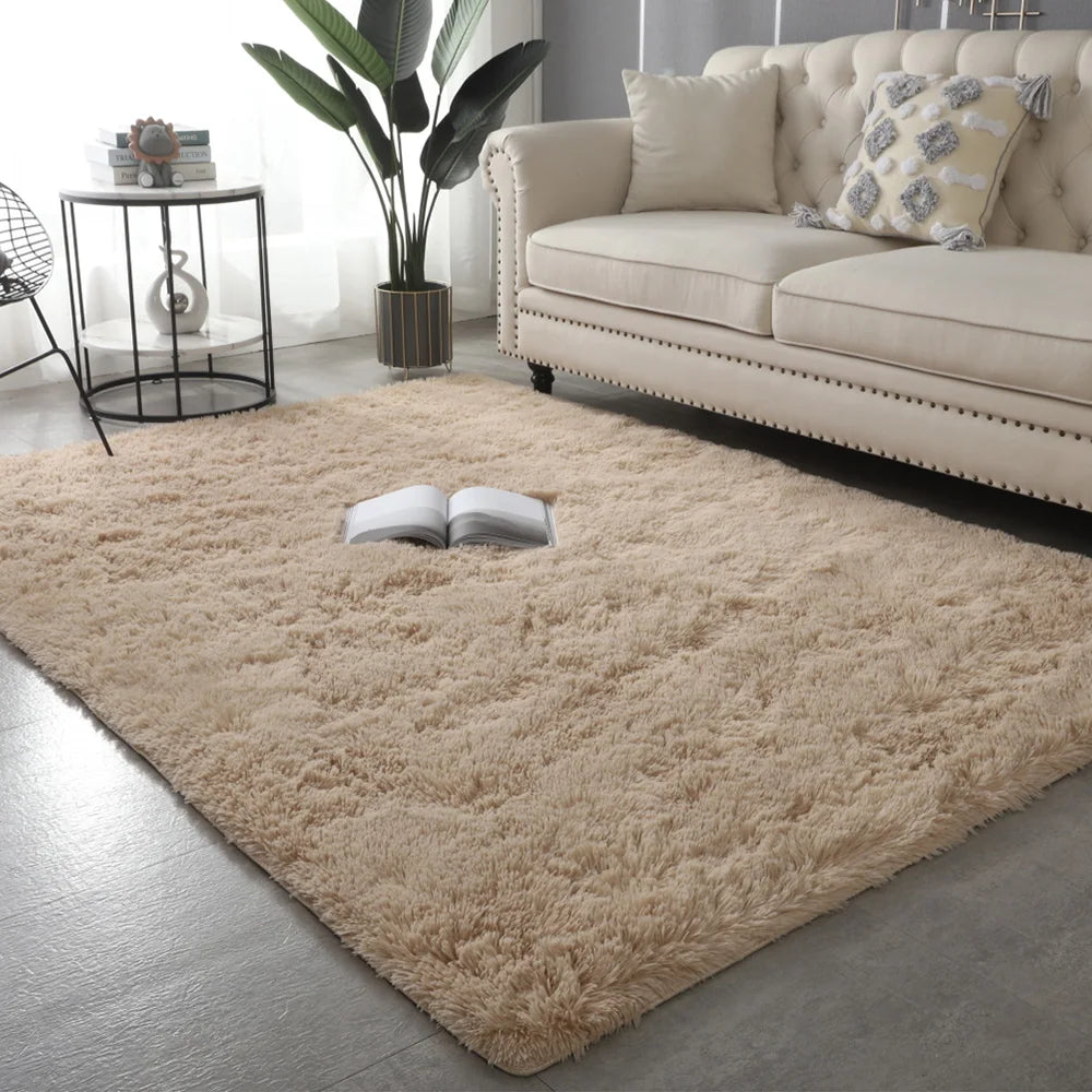 Tapete Peludo Nórdico – Macio, Antiderrapante e Moderno para Quarto e Sala de Estar