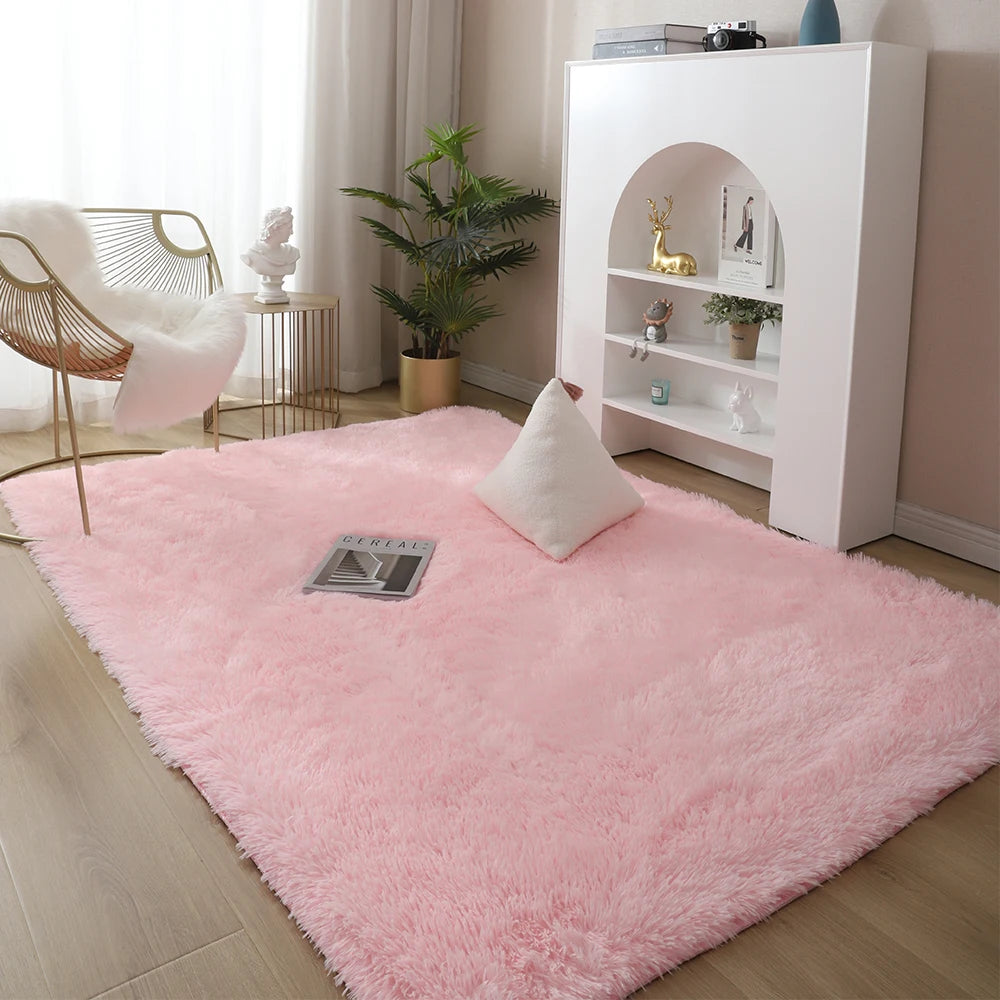 Tapete Peludo Nórdico – Macio, Antiderrapante e Moderno para Quarto e Sala de Estar