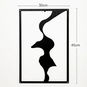 Painel Decorativo Feminino Vazado em Metal – Arte de Parede Moderna para Casa