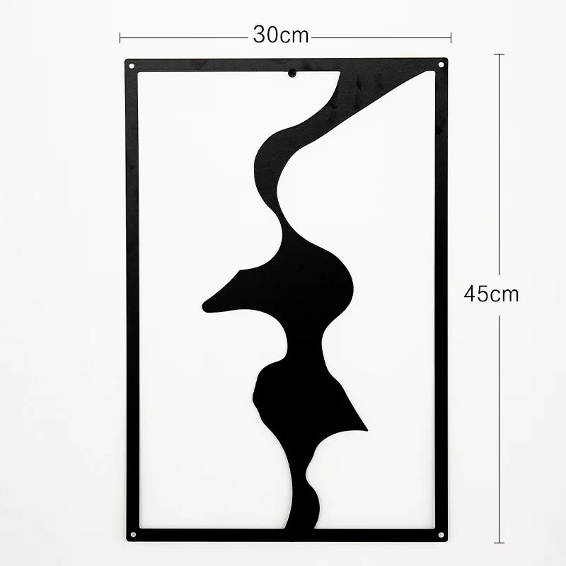 Painel Decorativo Feminino Vazado em Metal – Arte de Parede Moderna para Casa