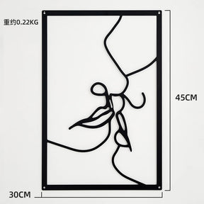 Painel Decorativo Feminino Vazado em Metal – Arte de Parede Moderna para Casa