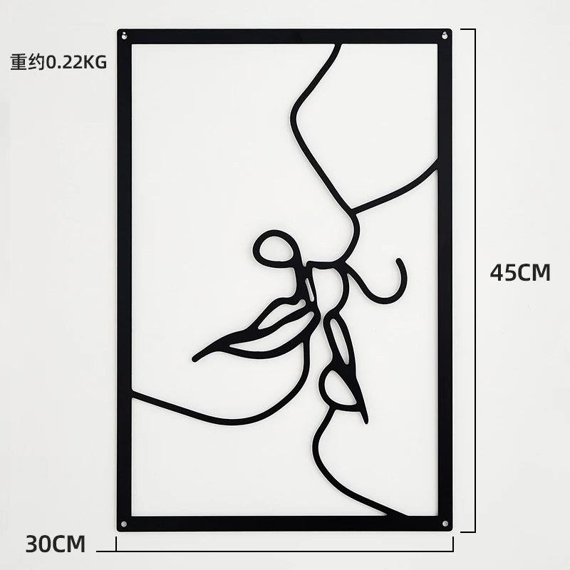 Painel Decorativo Feminino Vazado em Metal – Arte de Parede Moderna para Casa