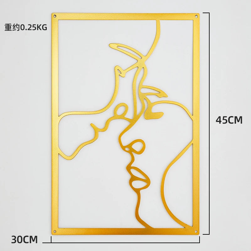 Painel Decorativo Feminino Vazado em Metal – Arte de Parede Moderna para Casa