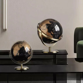 Globo Terrestre Metálico Giratório – Obra Decorativa Criativa para Educação e Decoração
